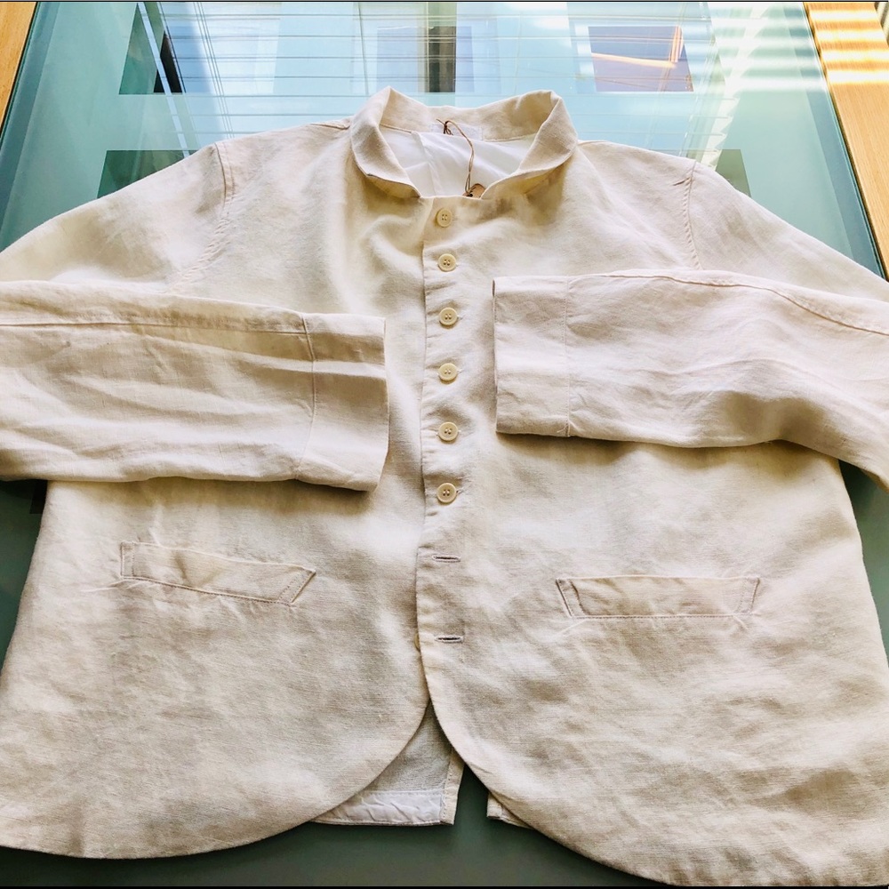 CP Shades Short Waist Cream Colored Jacket, XL